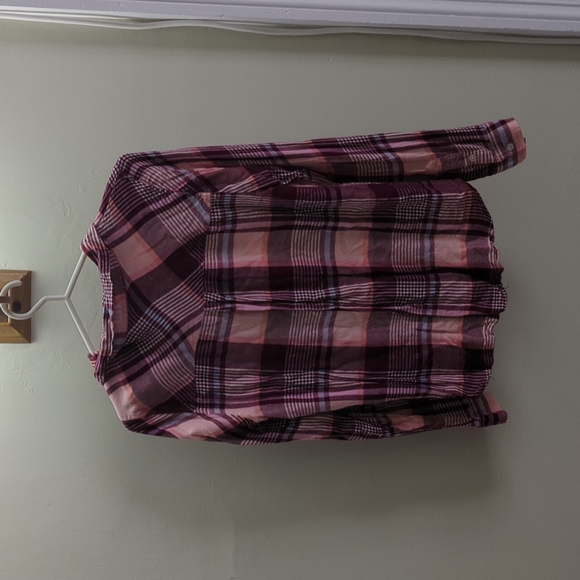 Red and Pink Plaid Button-up Super Soft Shirt - Picture 2 of 8